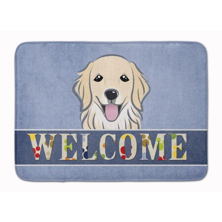 Carolines Treasures Golden Retriever Welcome Machine Washable Memory Foam Mat BB1391RUG
